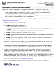 Document preview: Forme T7 Requete Du Locataire Relative Aux Compteurs Individuels - Ontario, Canada (French)