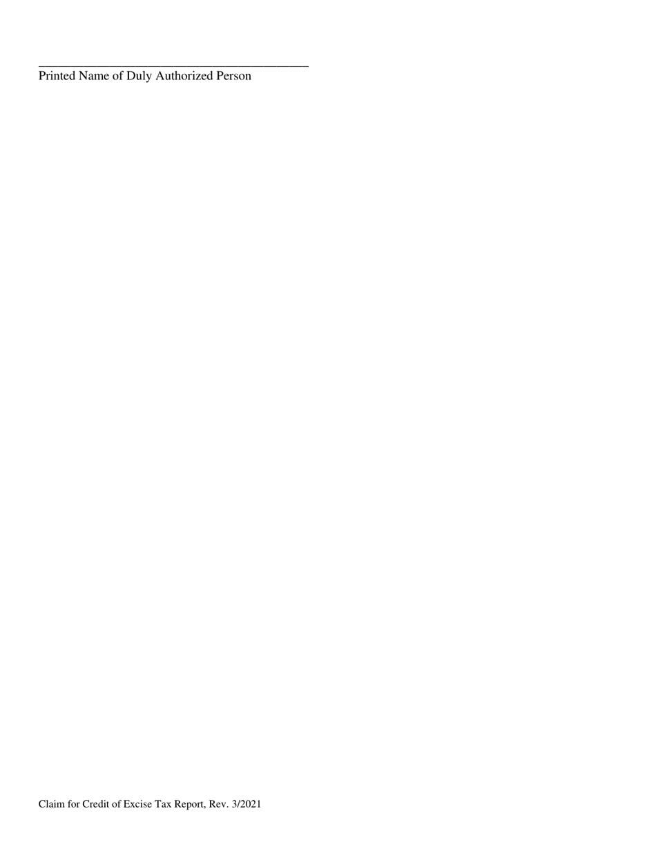 Claim for Credit of Excise Tax on Malt Liquor, Table Wine, Sparkling Wine and Hard Cider - Maine, Page 2