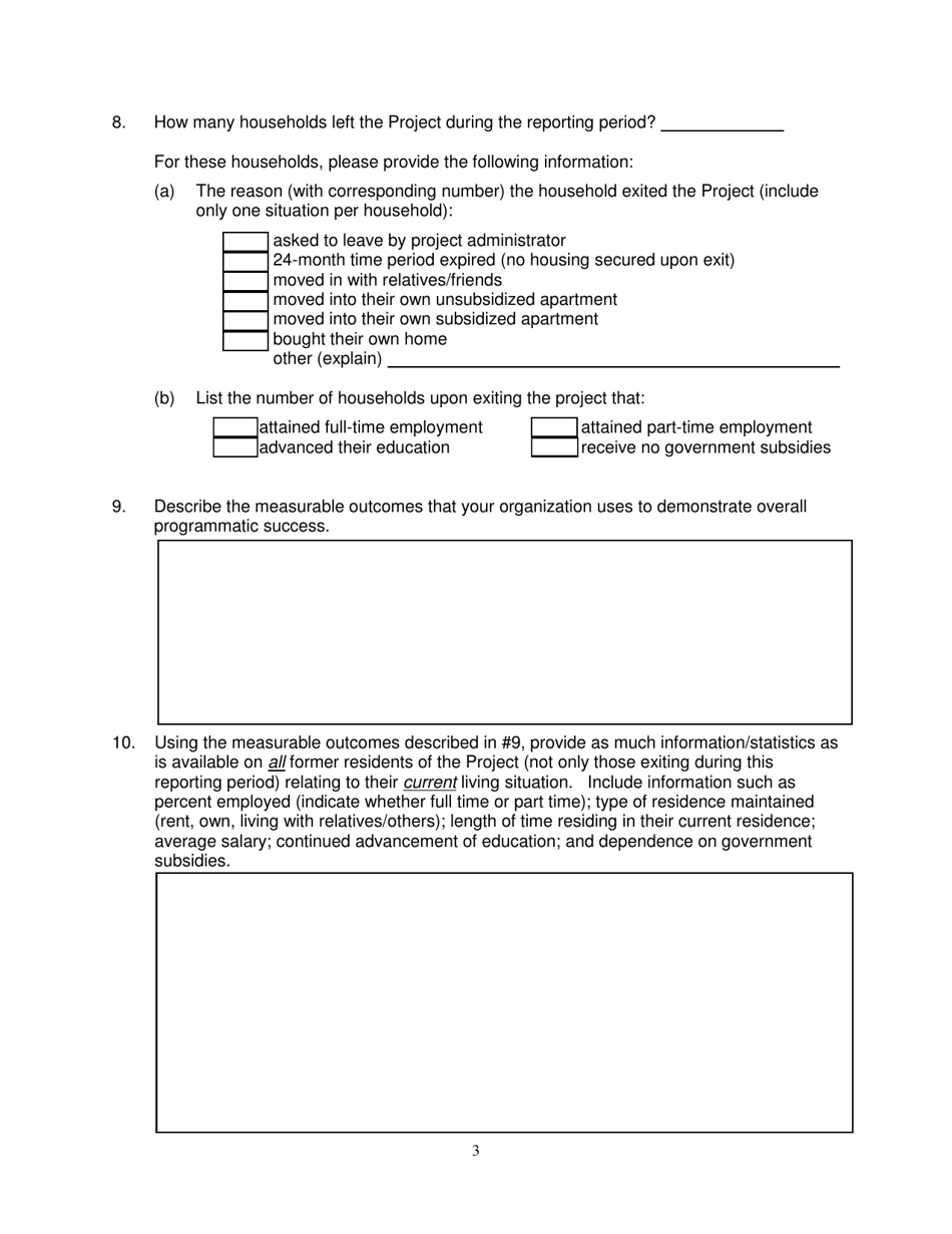 Annual Certification and Activity Report - Shelter and Transitional Housing Facilities Grant Program - Maryland, Page 3
