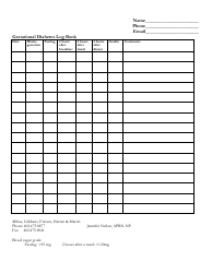 Gestational Diabetes Log Template Download Printable PDF | Templateroller