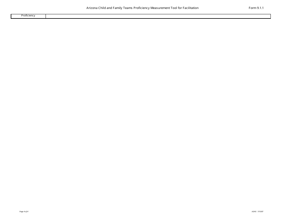 Form 9.1.1 Child and Family Teams Proficiency Measurement Tool for Facilitation - Arizona, Page 4