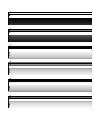 Document preview: Tab and Staves Blank Sheet Music, 6 Lines