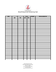Document preview: Blood Pressure Self-monitoring Chart Template - Intermountain Heart Center