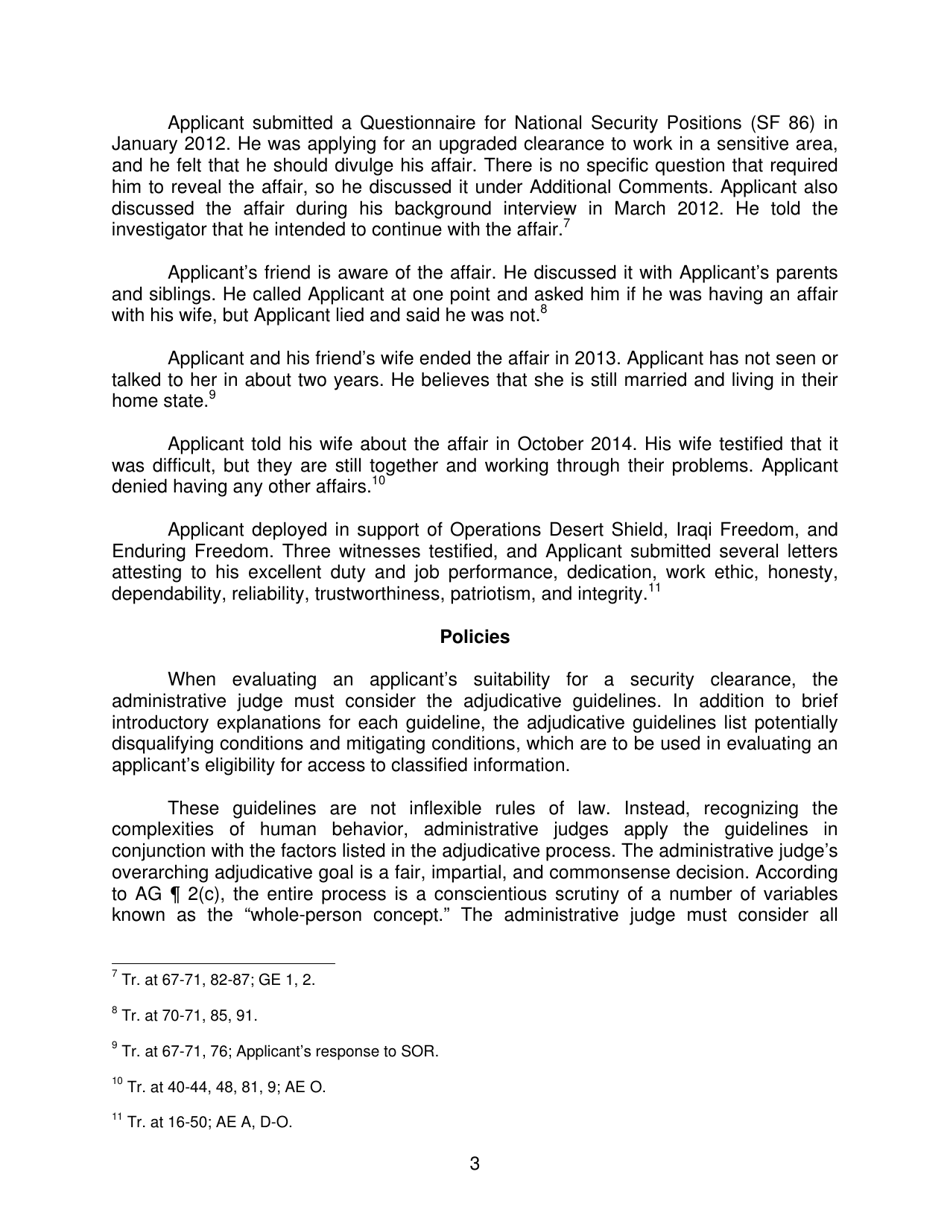 Iscr Case No. 12-06311 - Applicant for Security Clearance, Page 3