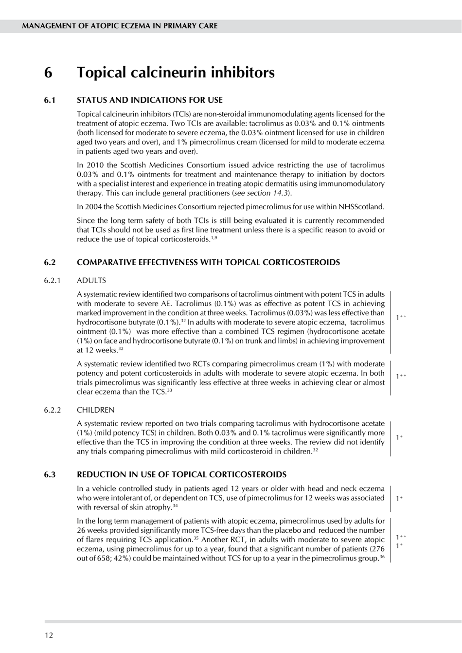 Management of Atopic Eczema in Primary Care - Guideline No 125, Scottish Intercollegiate Guidelines Network - United Kingdom, Page 18