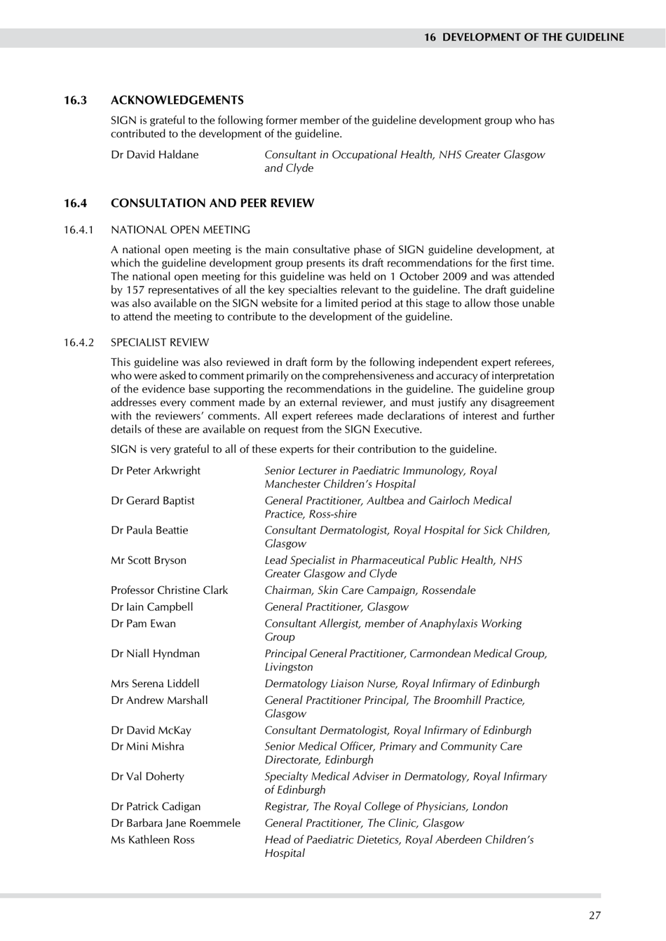 Management of Atopic Eczema in Primary Care - Guideline No 125, Scottish Intercollegiate Guidelines Network - United Kingdom, Page 33