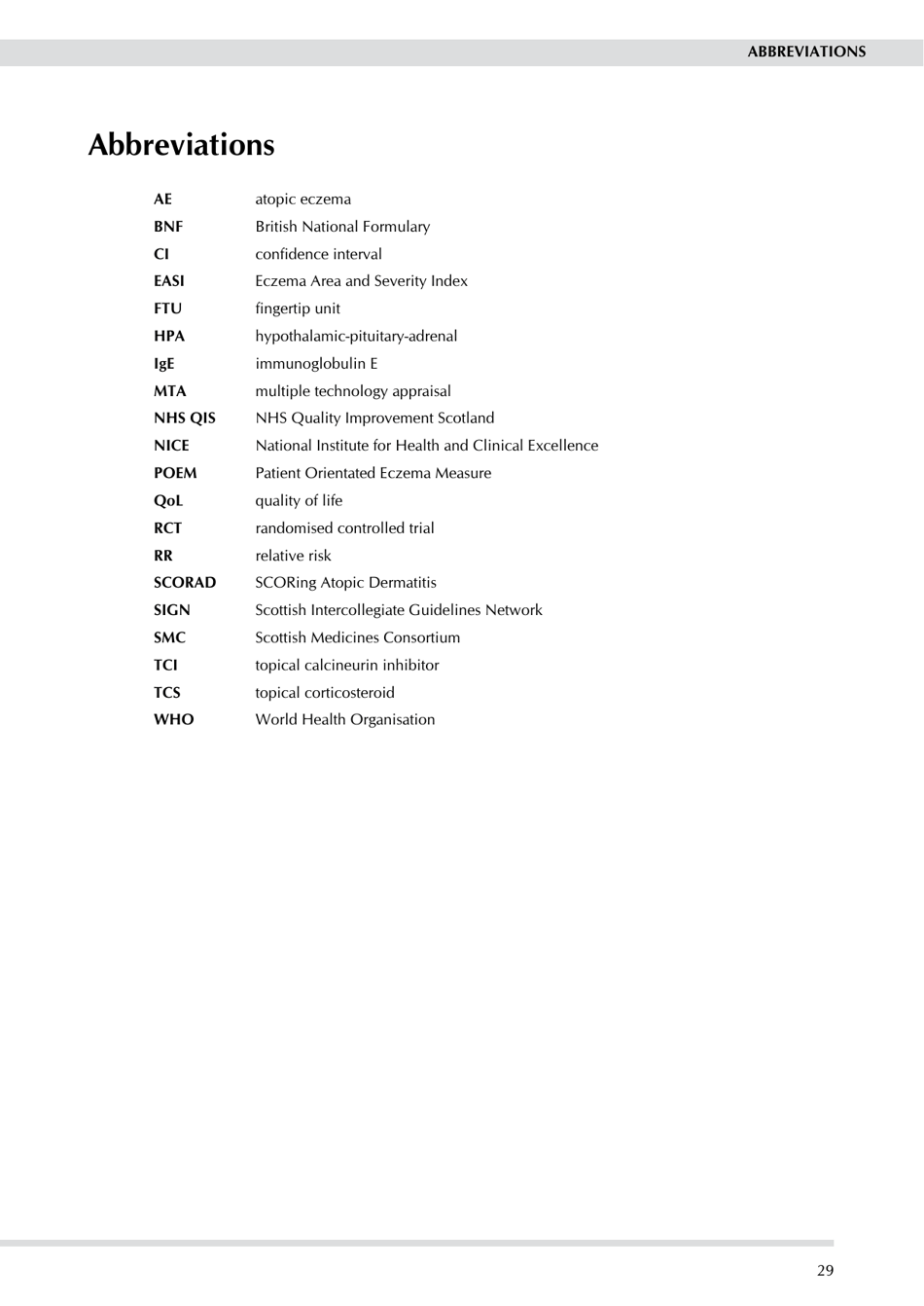 Management of Atopic Eczema in Primary Care - Guideline No 125, Scottish Intercollegiate Guidelines Network - United Kingdom, Page 35