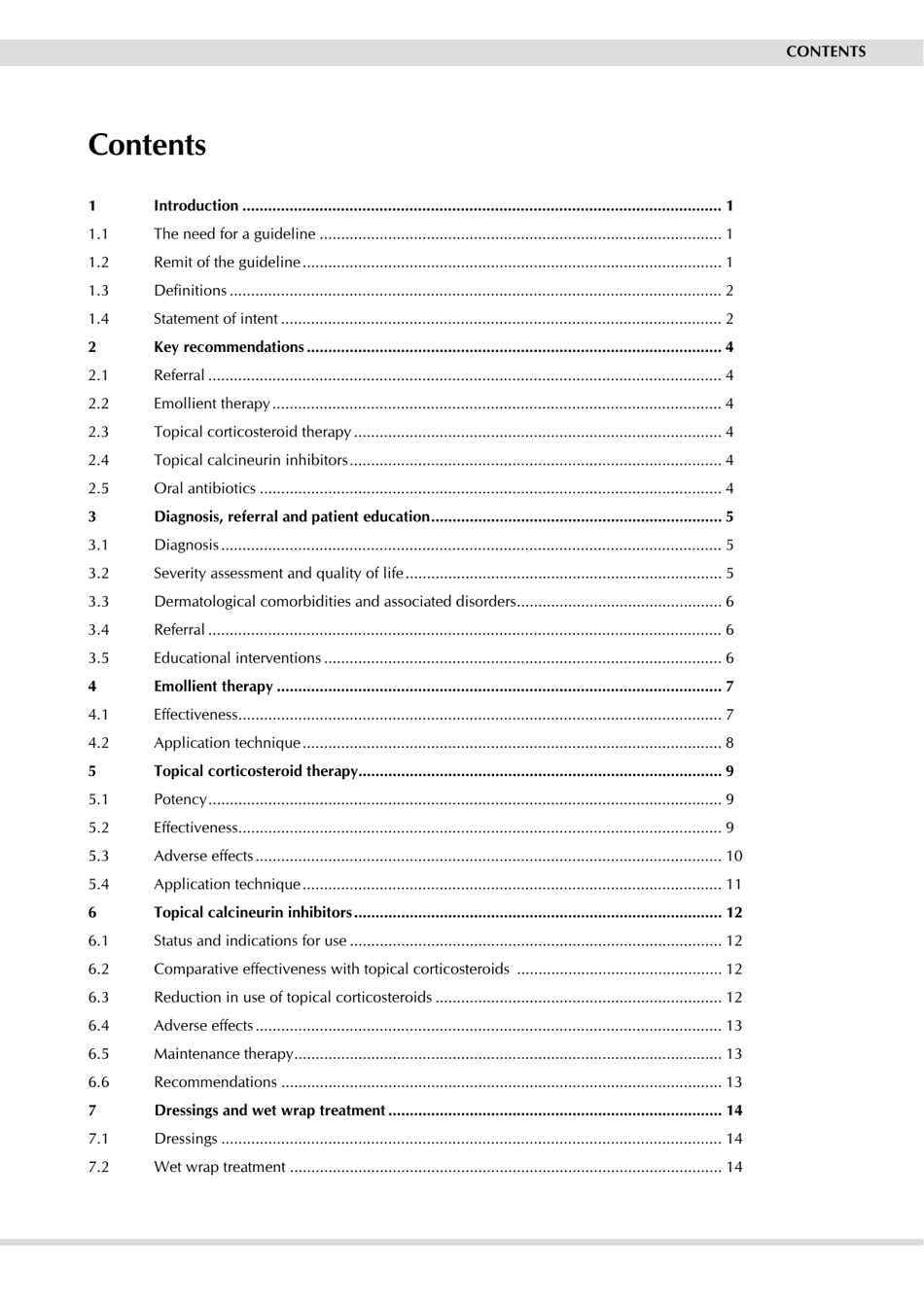 Management of Atopic Eczema in Primary Care - Guideline No 125, Scottish Intercollegiate Guidelines Network - United Kingdom, Page 5