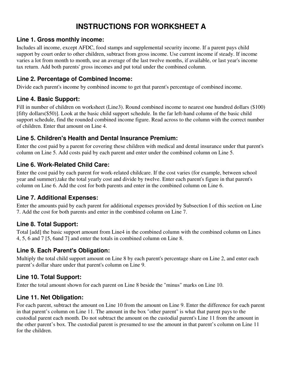 Worksheet A Basic Visitation - New Mexico, Page 2