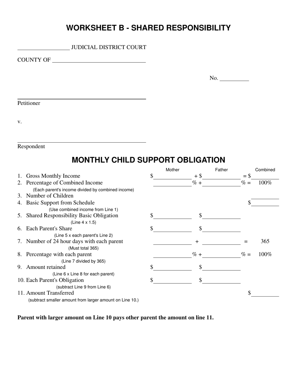 Worksheet B Shared Responsibility - New Mexico, Page 1