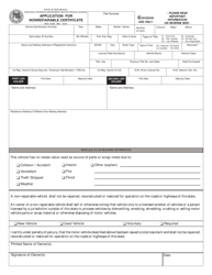 Document preview: Form MVD-10005 Application for Nonrepairable Certificate - New Mexico