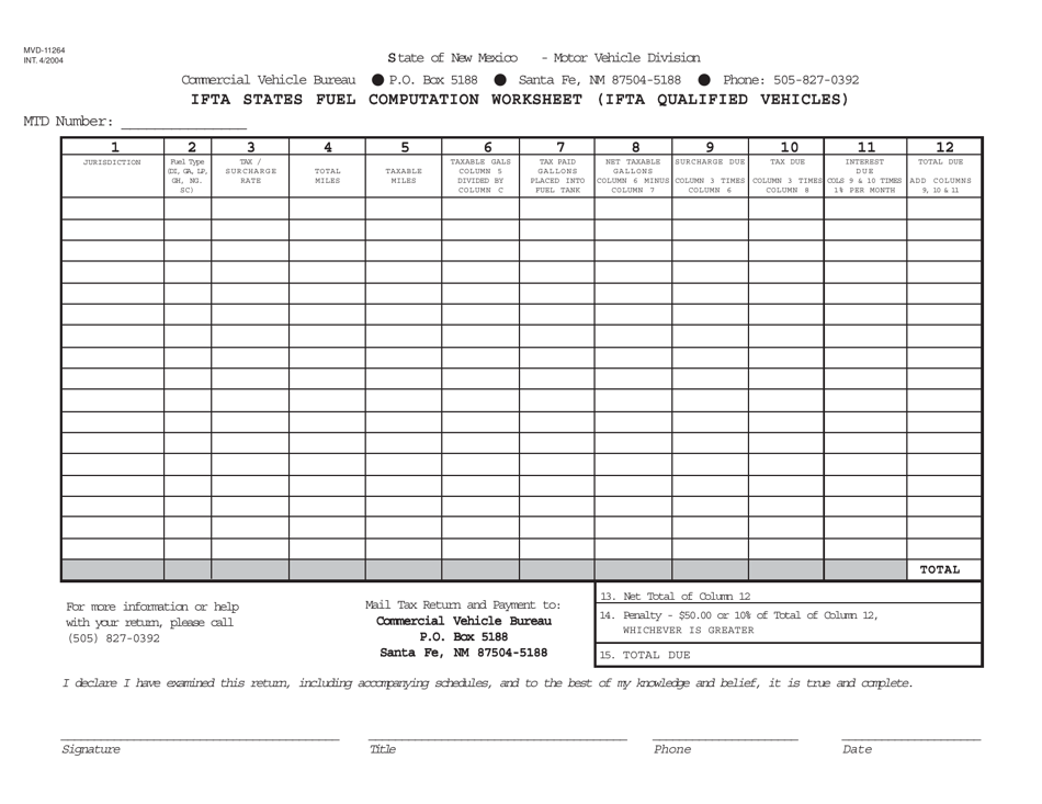 Form MVD11264 Fill Out, Sign Online and Download Printable PDF, New