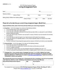 Document preview: Form LDSS-5030 Living Arrangement Form - New York