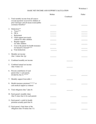 Worksheet 1 &quot;Basic Net Income and Support Calculation&quot; - Nebraska