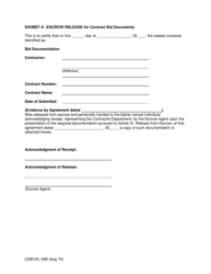 Form CSB103_09B Escrow Agreement - Montana, Page 5