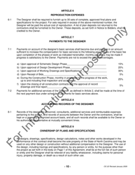 Form OC-22 State of North Carolina Standard Form of Agreement Between Owner and Designer - North Carolina, Page 10