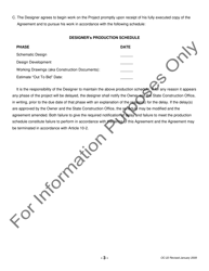 Form OC-22 State of North Carolina Standard Form of Agreement Between Owner and Designer - North Carolina, Page 3