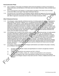 Form OC-22 State of North Carolina Standard Form of Agreement Between Owner and Designer - North Carolina, Page 7