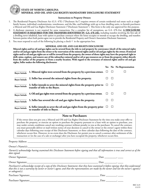 Form REC4.25  Printable Pdf