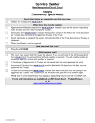 Form 024 Testamentary Trust Checklist - New Hampshire