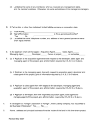 Application for Registration of Time-Share Program - Nebraska, Page 2
