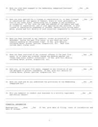 Application for Registration as a Membership Campground Salesperson - Nebraska, Page 3