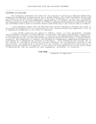 Application for Registration as a Membership Campground Salesperson - Nebraska, Page 4