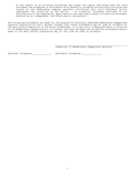 Application for Renewal of Registration as a Nebraska Membership Campground Operator - Nebraska, Page 3