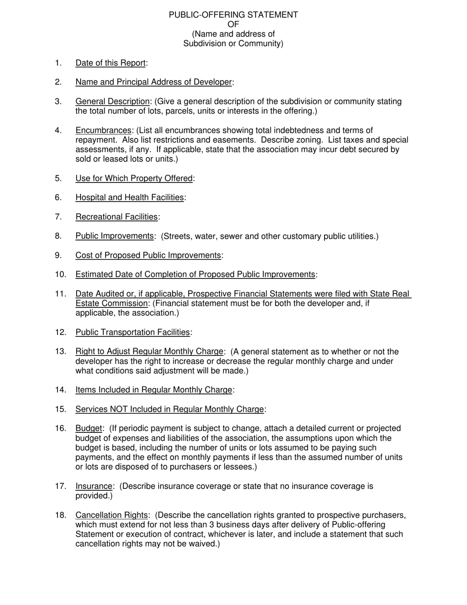 Annual Renewal Report - Retirement Subdivision or Community - Nebraska, Page 4