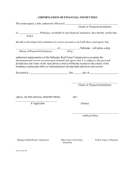 Registration of Escrow Account - Retirement Subdivision or Community - Nebraska, Page 2