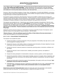 Form DCJS-057 &quot;Instructor Evaluation Checklist&quot; - New York