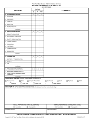 Form DCJS-057 Instructor Evaluation Checklist - New York, Page 4