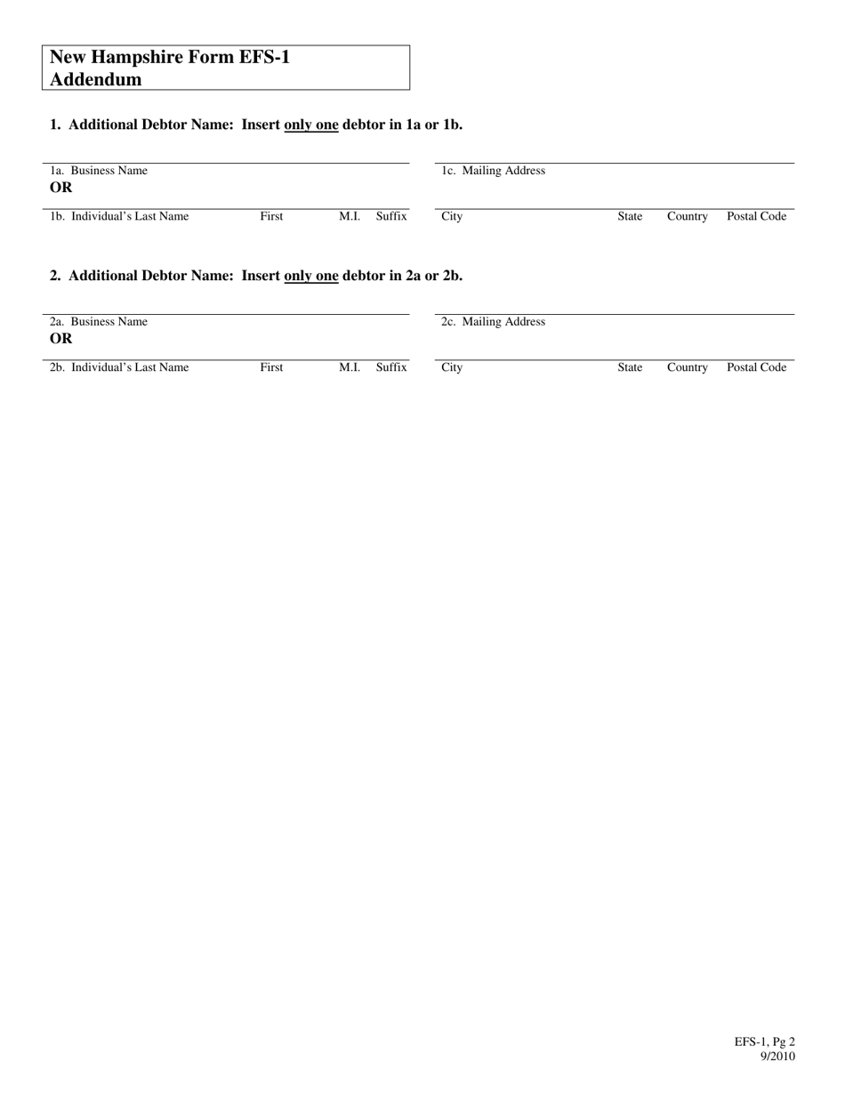 Form EFS-1 - New Hampshire, Page 2