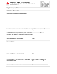 Form SFN59353 Employee Complaint/Grievance - North Dakota, Page 2