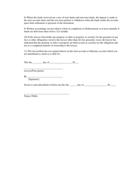 Lawyer&#039;s Representations Pursuant to CPA Examination of Lawyer&#039;s Trust Account(S) (Lawyer&#039;s Representation Form) - North Carolina, Page 2