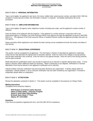 Instructor Personal History Form - New York, Page 2
