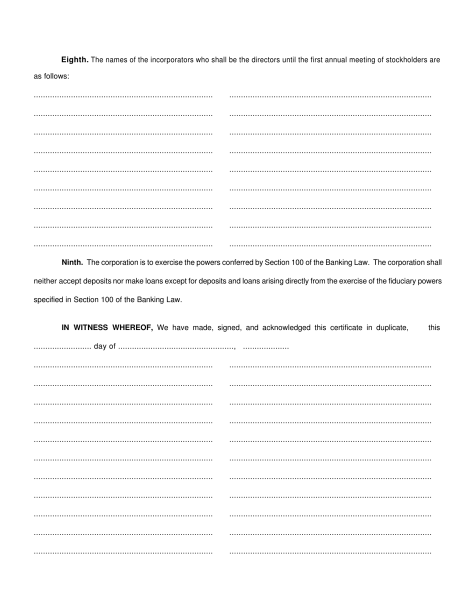Commercial Trusts: Organization Certificate - New York, Page 3