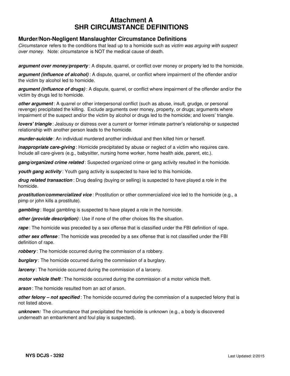 Form DCJS-3292 Supplementary Homicide Report - New York, Page 3