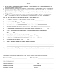 Form MW-356 Application for Home Work License - New Jersey, Page 2