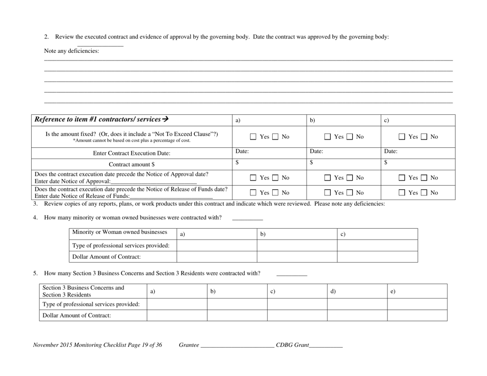 Community Development Block Grant Monitoring Checklist - Nebraska, Page 20