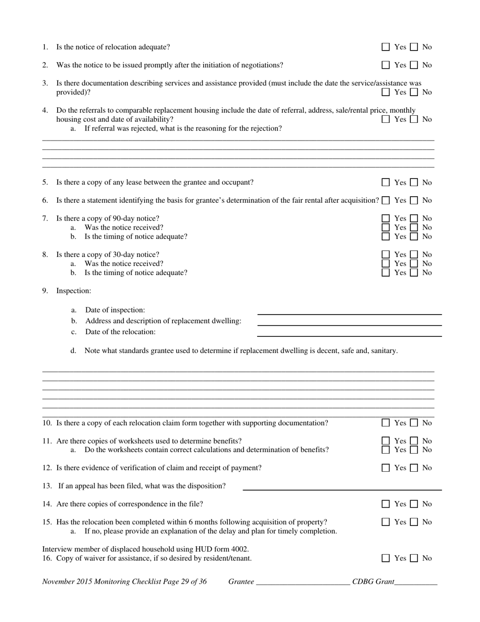 Nebraska Community Development Block Grant Monitoring Checklist - Fill ...