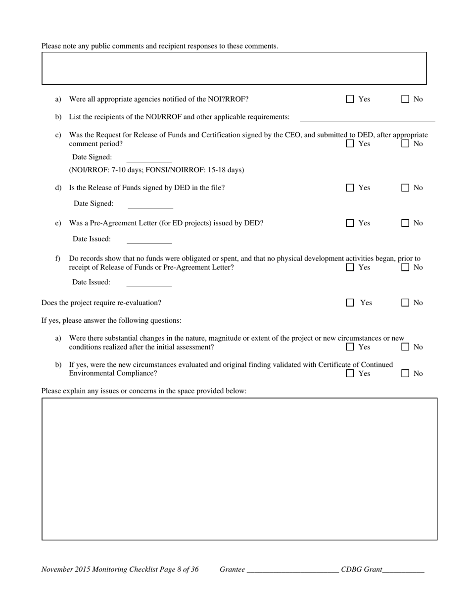 Community Development Block Grant Monitoring Checklist - Nebraska, Page 9