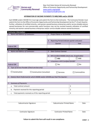 Document preview: Form CONST-3 Affirmation of Income Payments to Mbe/Wbe and/or Sdvob - New York