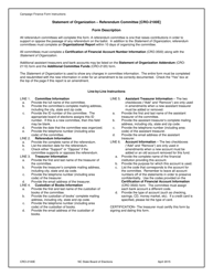 Document preview: Instructions for Form CRO-2100E Statement of Organization - Referendum Committee - North Carolina