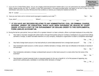 Form PHDMJS-0203 New Jersey Supplemental Form to Multi-Jurisdictional Personal History Disclosure Form - New Jersey, Page 10