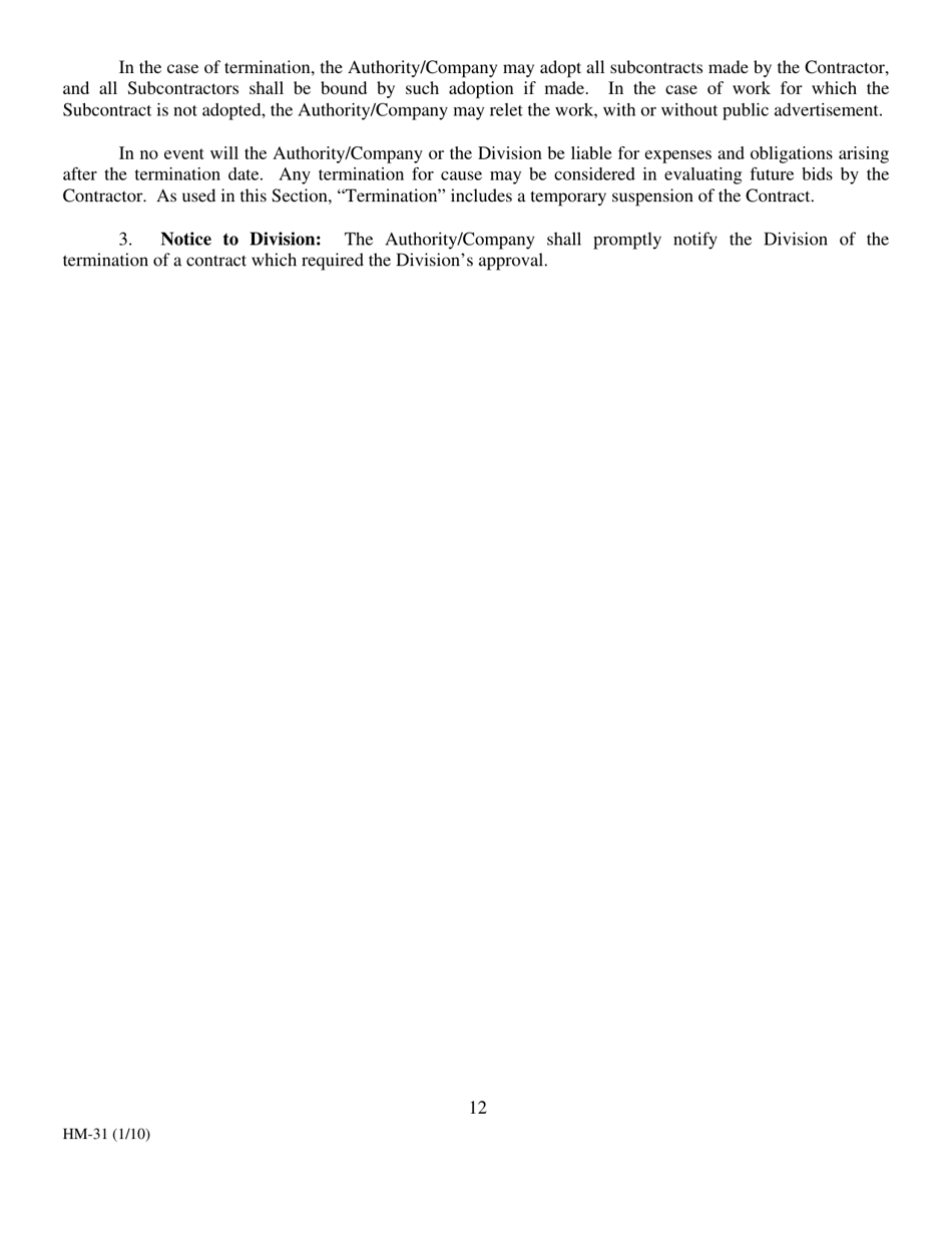 Form HM-31 Short Form of Contract - New York, Page 13
