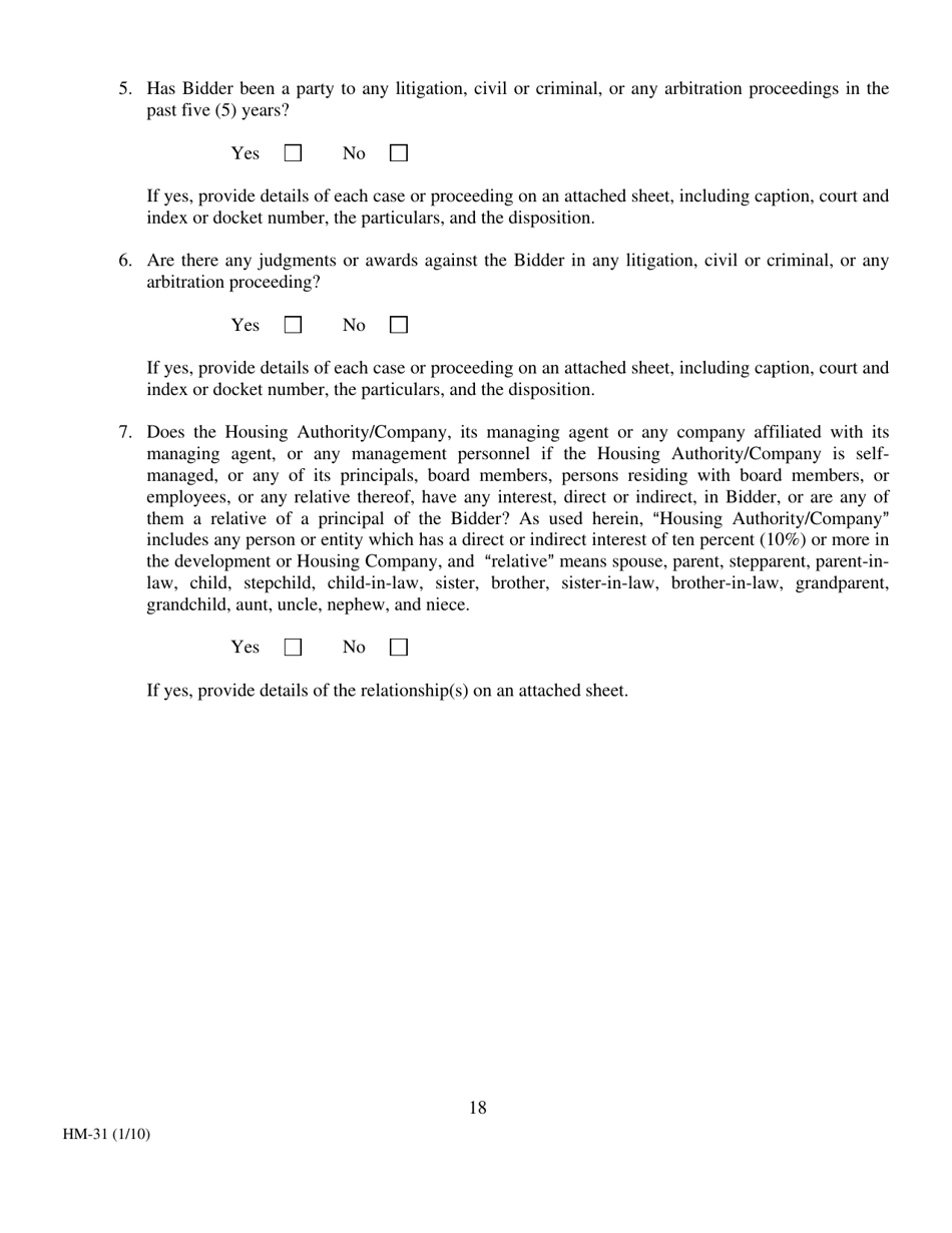 Form HM-31 Short Form of Contract - New York, Page 19