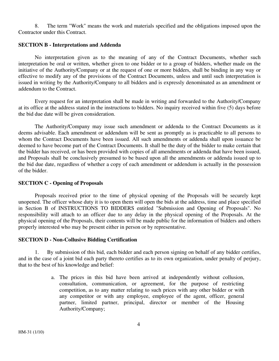 Form HM-31 Short Form of Contract - New York, Page 5