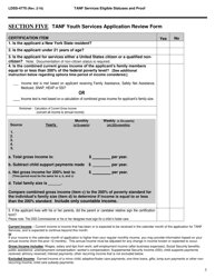 Form LDSS-4770 TANF Youth Services Application - New York, Page 3