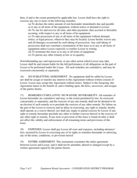 Equipment Rental Agreement (Lease) - Nevada, Page 5